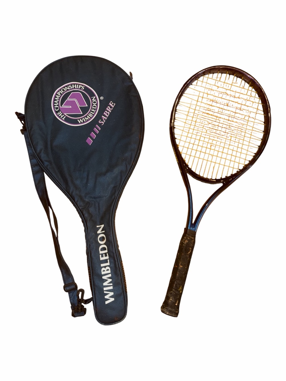 Wimbledon Sabre Black and Purple Tennis Racket with Cover